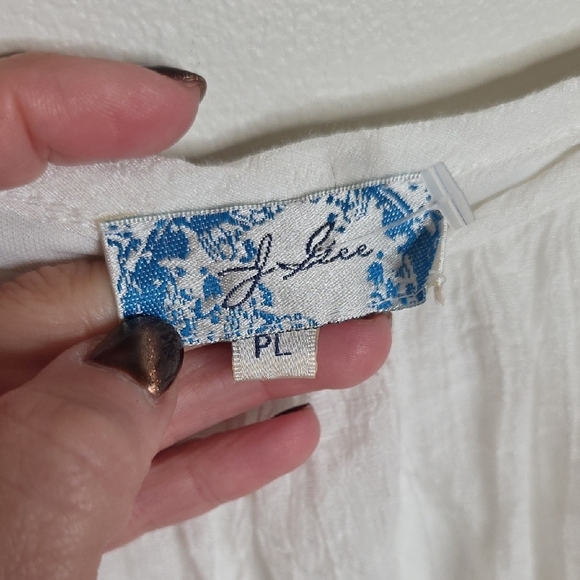 J. Gee Boho White Dress with Lace Accents - Picture 2 of 5